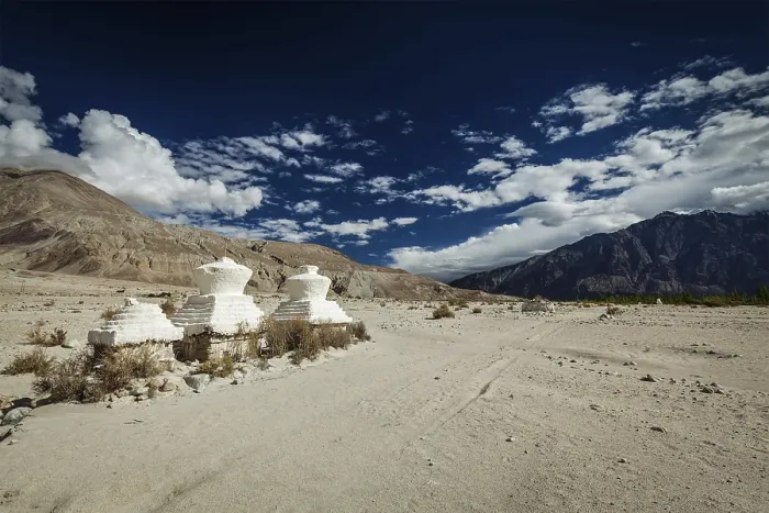 Framed Print : Chortens (Tibetan Buddhism stupa) in Himalayas