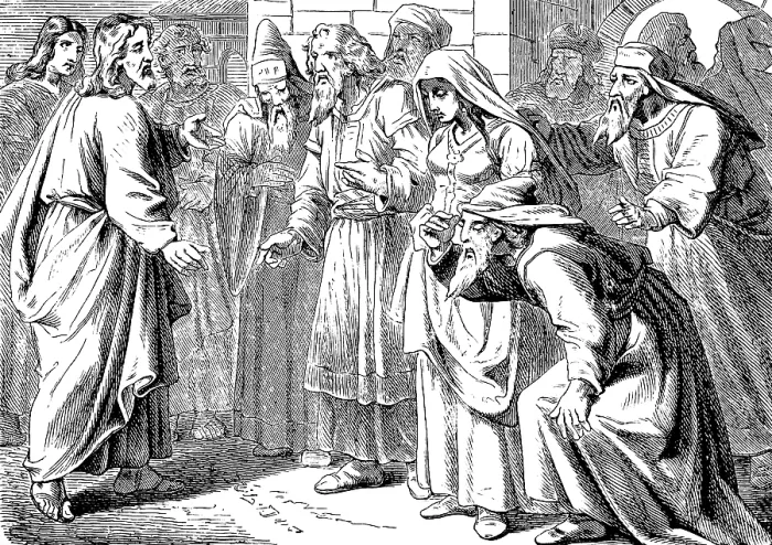 Framed Print : Christ and the Adulteress in the Temple