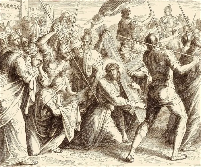 Framed Print : Christ Carrying the Cross, New Testament