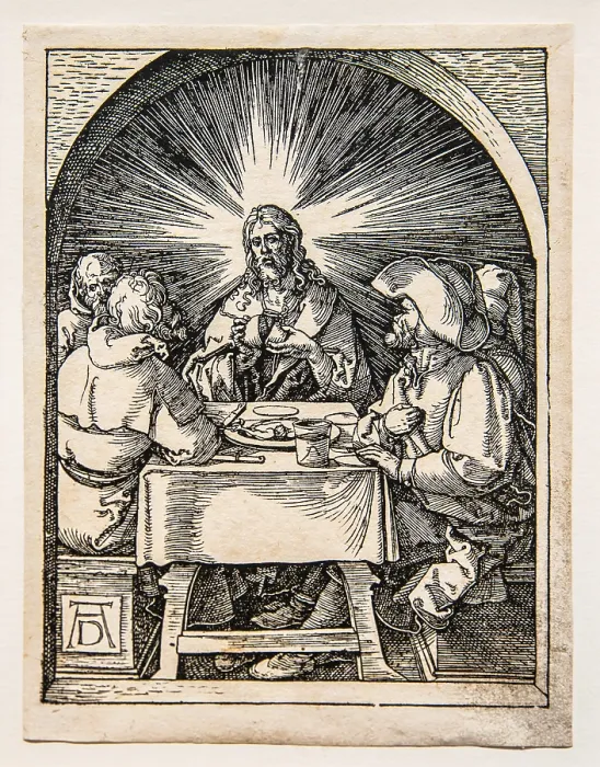 Framed Print : Christ in Emmaus, 1510, The Little Passion