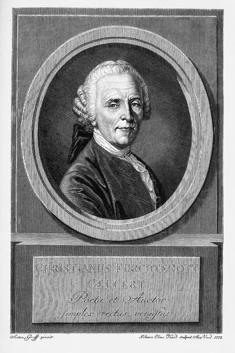 Framed Print : Christian Fuerchtegott Gellert (1714-1769)