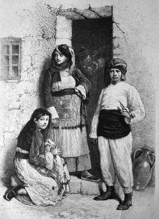 Framed Print : Christian inhabitants of Chios