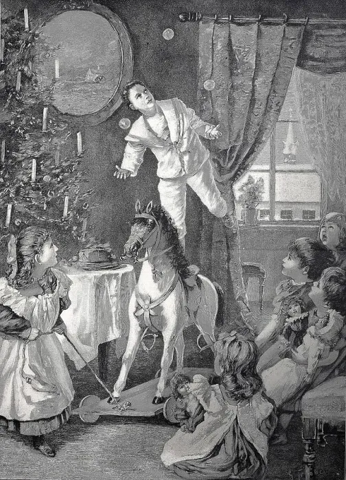 Framed Print : Christmas, Circus in the nursery