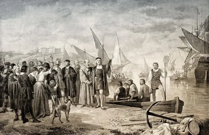 Framed Print : Christopher Columbus set sail in 1492
