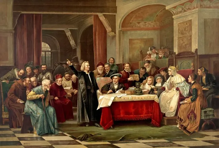 Framed Print : Christopher Columbus standing before King Ferdinand and Queen Isabella on his return to Spain Framed Print : Christopher Columbus standing before King Ferdinand and Queen Isabella on his return to Spain