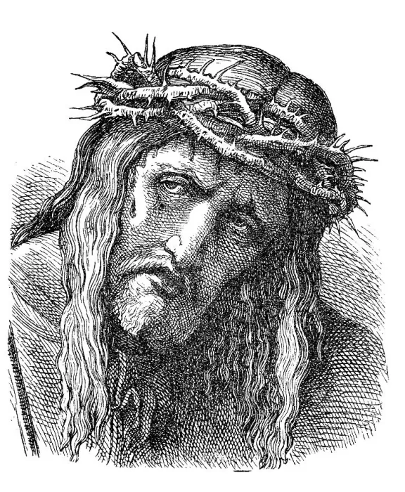 Framed Print : Christ's head with crown of thorns