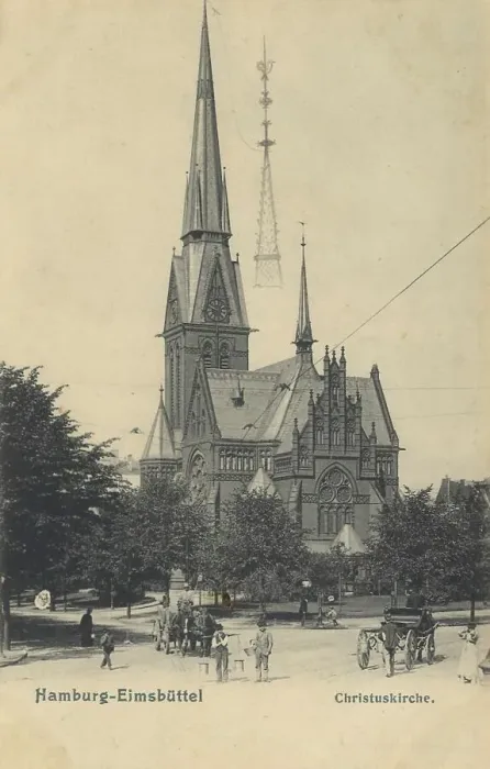 Framed Print : Christuskirche in Elmsbuettel, Hamburg