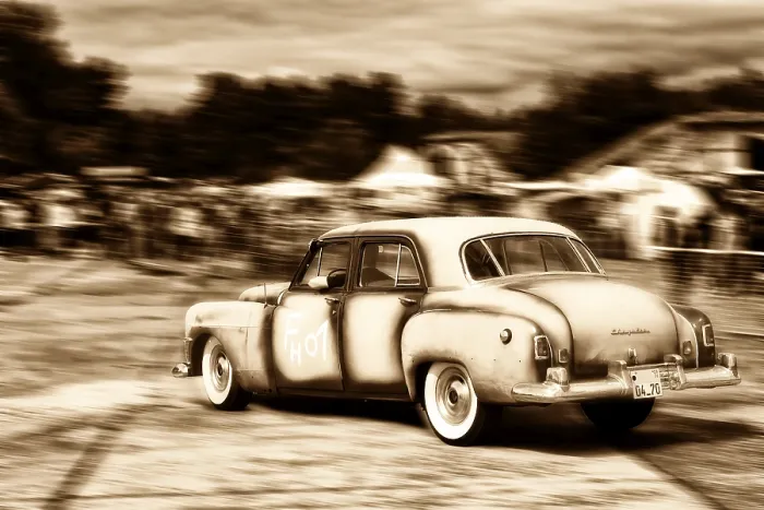 Framed Print : Chrysler classic car, Roadie Show