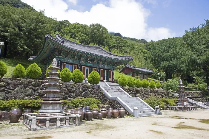 Framed Print : Chunjinam Hermitage at Baekyangsa Temple