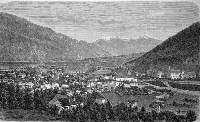 Framed Print : Chur in the canton of Graubuenden in Switzerland Framed Print : Chur in the canton of Graubuenden in Switzerland