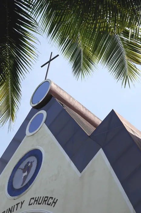 Framed Print : Church with a cross on top named as Holy Trinity Church at Benaulim Goa Maharashtra India Asia September 2010 Framed Print : Church with a cross on top named as Holy Trinity Church at Benaulim Goa Maharashtra India Asia September 2010