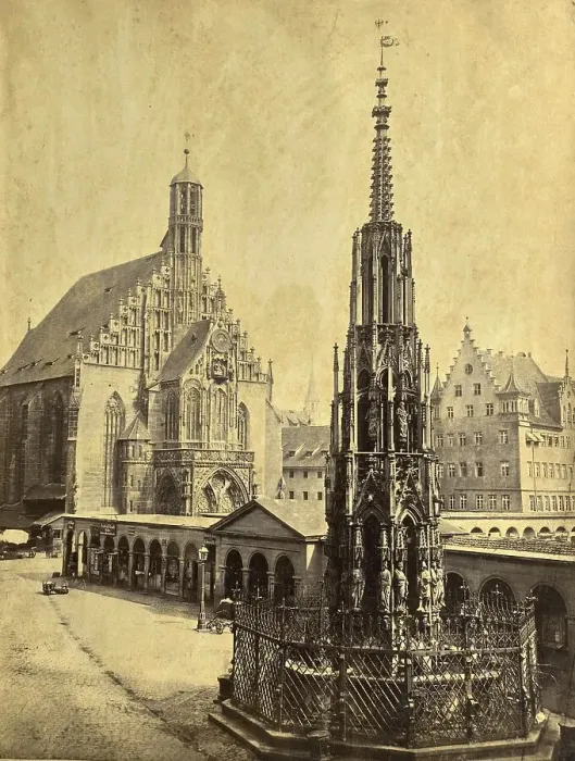 Framed Print : The Church of Our Lady and Beautiful Fountain