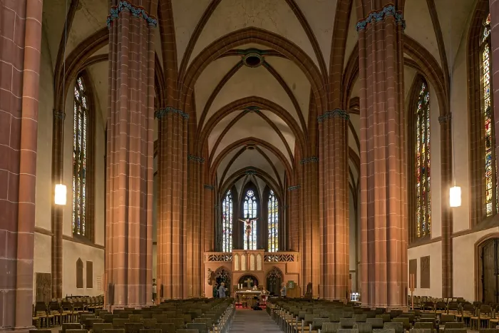 Framed Print : Church of Our Lady, Gothic hall church