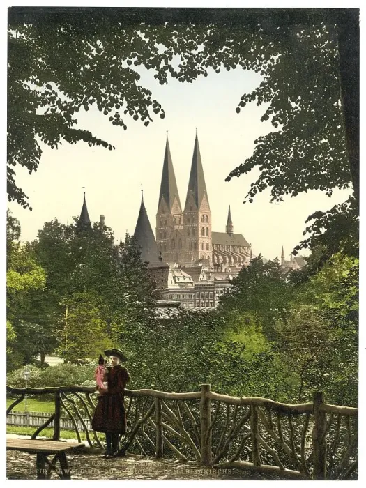 Framed Print : The Church of Our Lady in Luebeck