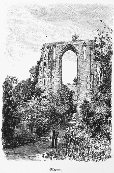 Framed Print : Church ruins in Eldena, Ludwigslust-Parchim district Framed Print : Church ruins in Eldena, Ludwigslust-Parchim district
