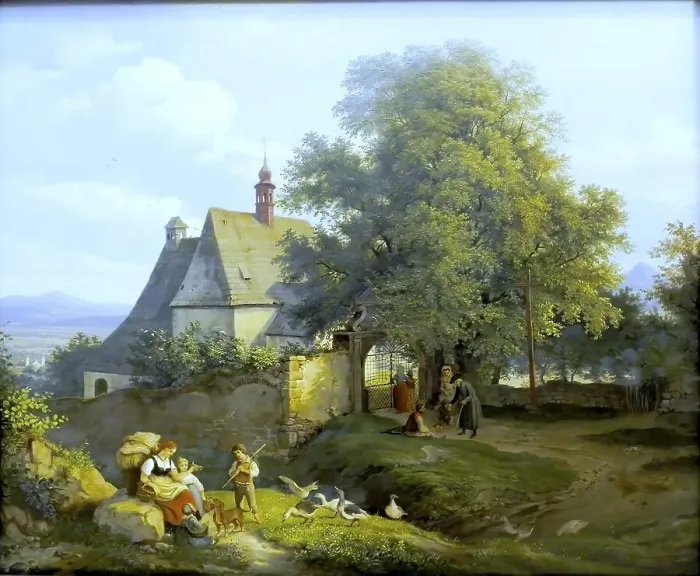 Framed Print : Church of Saint Anne in Graupen