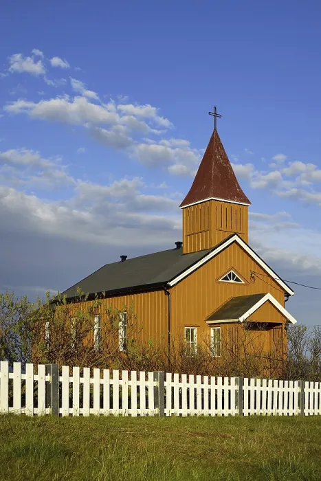 Framed Print : Church, Skallelv, Vadso municipality