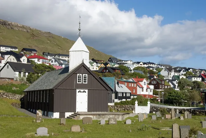 Framed Print : Church, Sorvagur, Vagar Island