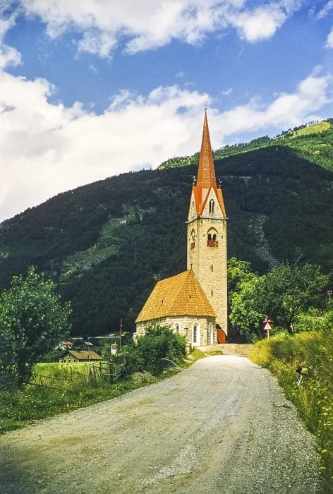 Framed Print : Church of St Nicholas, Aicha, Natz Schabs, South Tyrol, Northern Italy, Europe 1950s