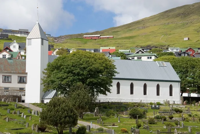 Framed Print : Church, Vestmanna, Streymoy Island
