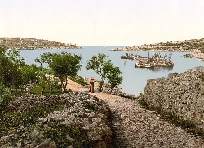 Framed Print : Cigale, Istria, Austro-Hungary, Austro-Hungarian Empire, Austrian-Hungarian Monarchy, Historical, around 1900, digitally restored reproduction from a 19th century original, Istria, Austro-Hungary, Austro-Hungarian Empire