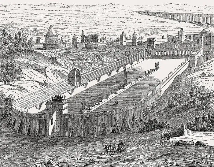 Framed Print : Circus of Maxentius in ancient ancient Rome
