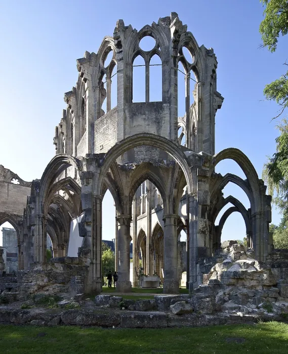 Framed Print : Cistercian abbey mid 13th century