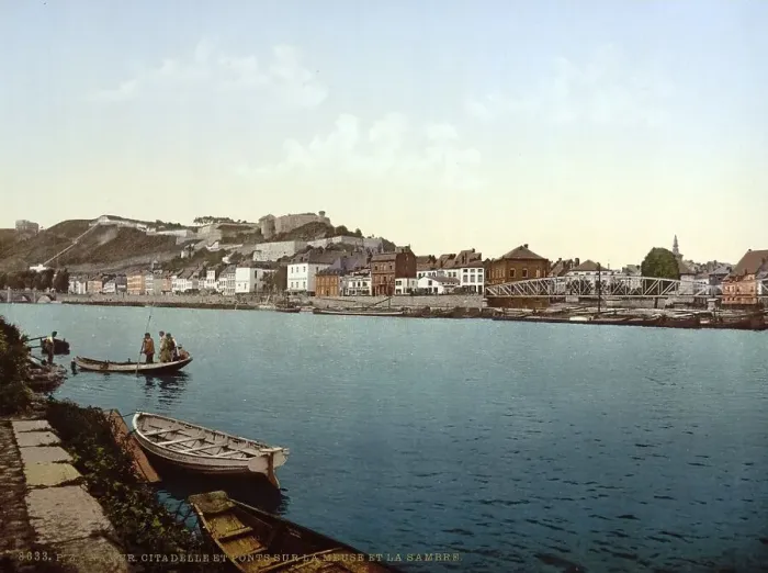 Framed Print : The citadel and the bridges over the Meuse and the Sambre Framed Print : The citadel and the bridges over the Meuse and the Sambre