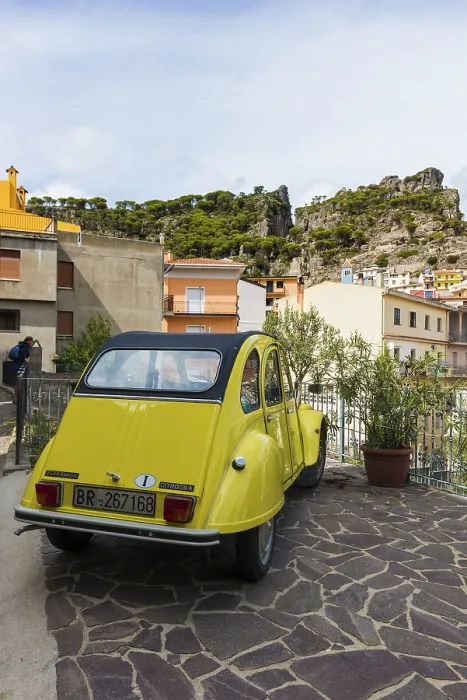 Framed Print : Citroen 2CV, vintage car, Ulassai
