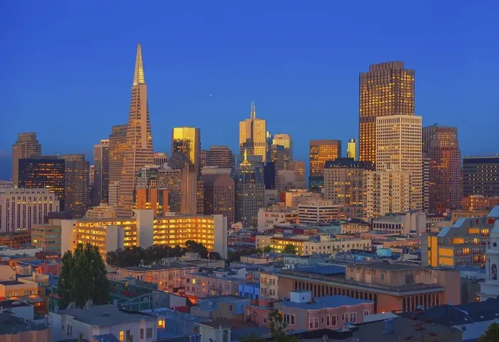 Framed Print : City centre and Transamerica Pyramid Framed Print : City centre and Transamerica Pyramid