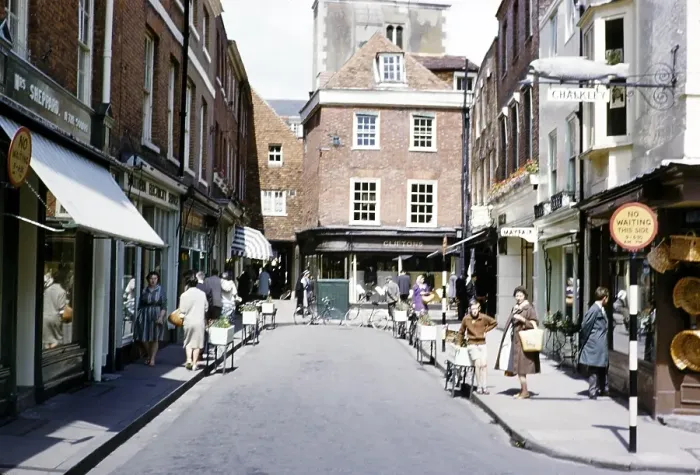 Framed Print : City centre of Winchester, Hampshire, England, 1962