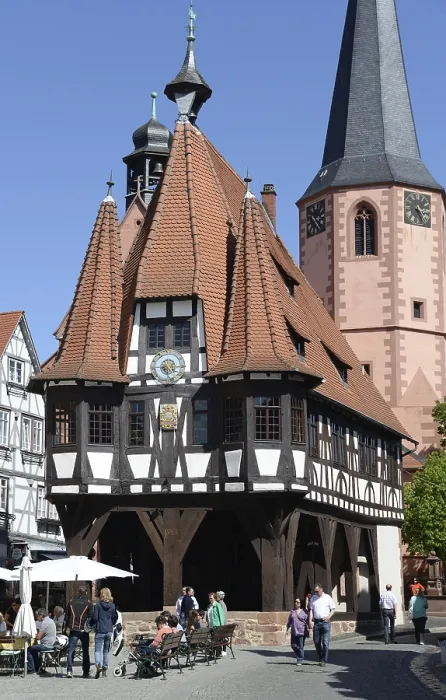 Framed Print : City church, town hall, market square