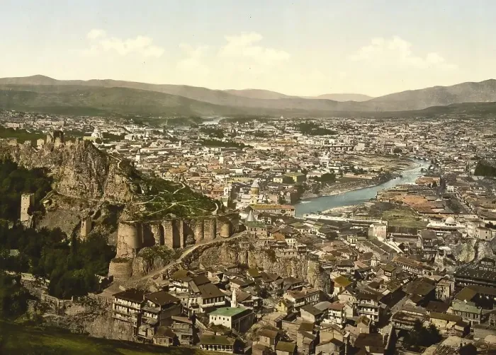 Framed Print : City and Fortress, Tbilisi, Russia
