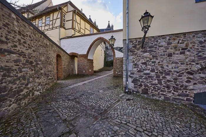 Framed Print : City gate, city wall, old town