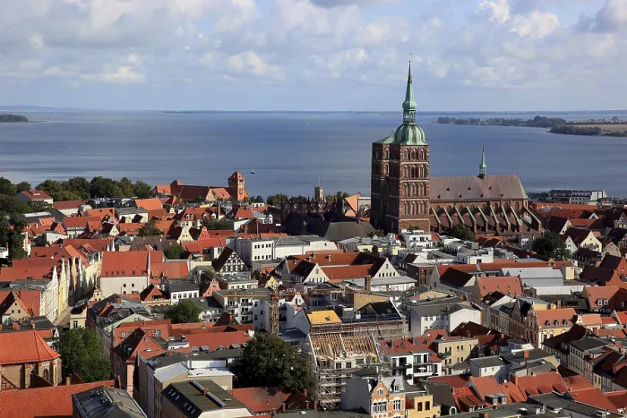 Framed Print : City panorama from above, Stralsund Framed Print : City panorama from above, Stralsund