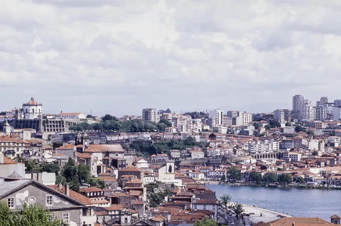 Framed Print : City panorama over Douro with old town and residential areas Framed Print : City panorama over Douro with old town and residential areas
