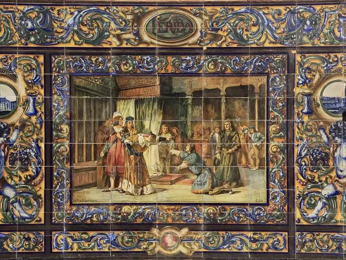 Framed Print : City of Seville, at the Plaza de Espana