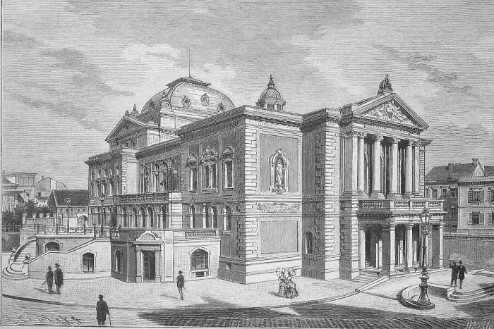 Framed Print : The city theatre, opera house in Halle an der Saale
