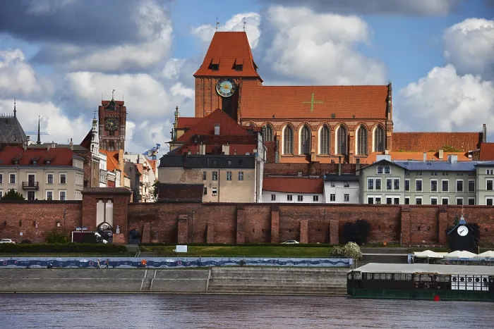Framed Print : City of Torun cityscape in Poland