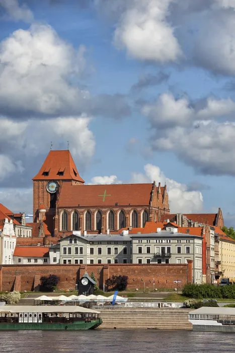 Framed Print : City of Torun in Poland, medieval Old Town by Vistula river with Cathedral Basilica of St Framed Print : City of Torun in Poland, medieval Old Town by Vistula river with Cathedral Basilica of St