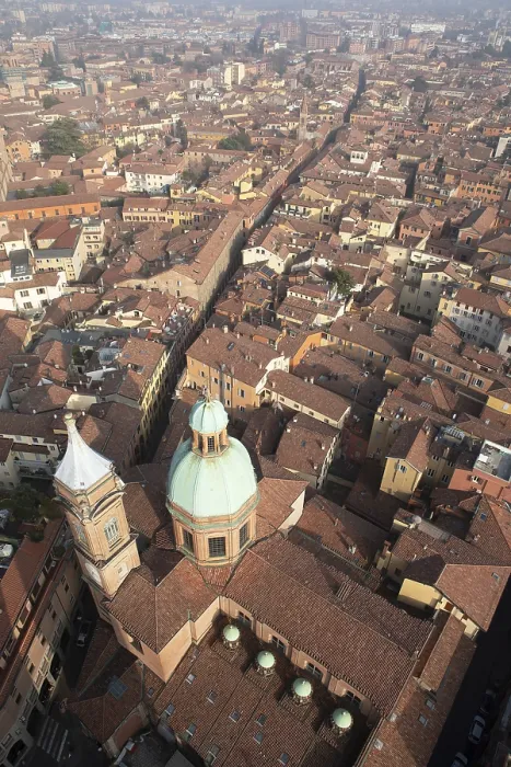 Framed Print : City view Bologna seen from the top of the Asinelli Tower Framed Print : City view Bologna seen from the top of the Asinelli Tower