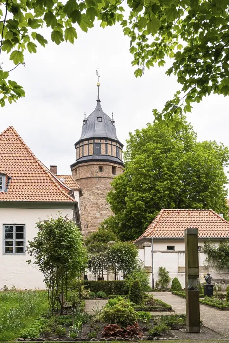 Framed Print : City view, castle in the district town of Diepholz