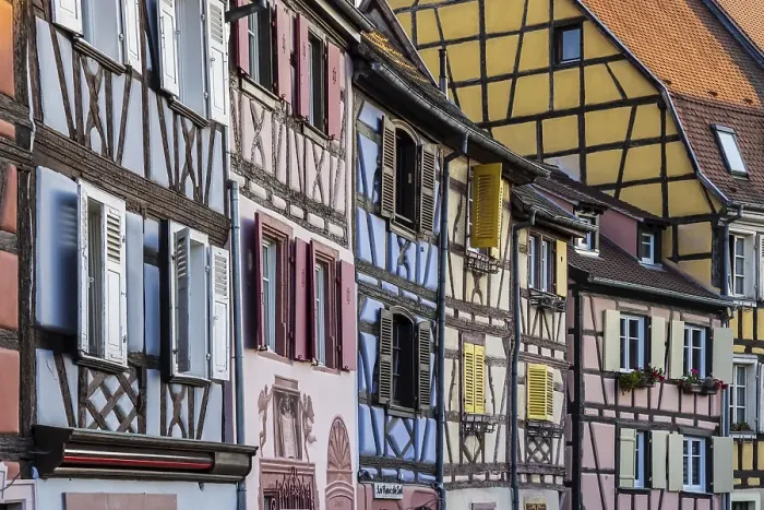 Framed Print : City view Colmar with numerous half-timbered houses Framed Print : City view Colmar with numerous half-timbered houses