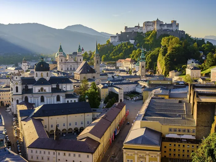 Framed Print : City view, Old Town and Hohensalzburg Fortress