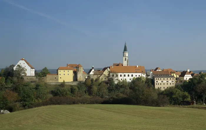 Framed Print : City wall with parish church from south-east Framed Print : City wall with parish church from south-east
