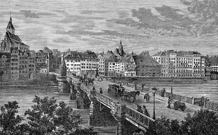 Framed Print : Cityscape of Basel, Switzerland