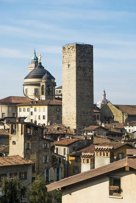 Framed Print : Cityscape, Bergamo, Lombardy, Italy Framed Print : Cityscape, Bergamo, Lombardy, Italy