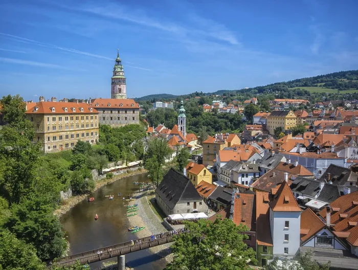 Framed Print : Cityscape, Czesky Krumlov, Czech Republic Framed Print : Cityscape, Czesky Krumlov, Czech Republic