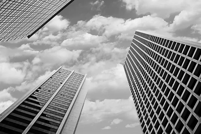 Framed Print : Cityscape with modern office building under sky in Hong Kong