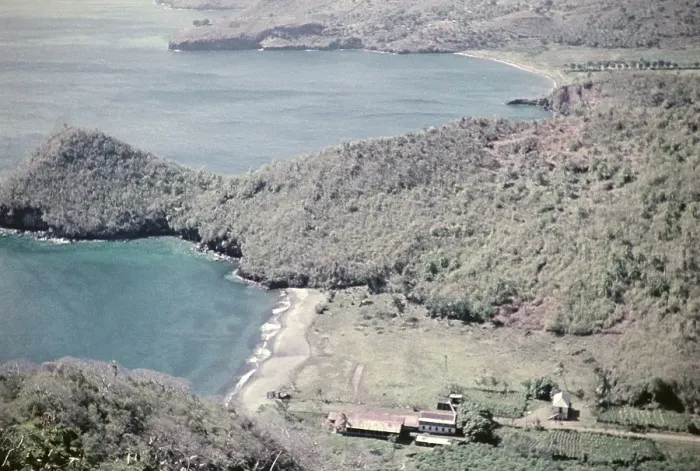 Framed Print : Clare Valley, view from Fort Charlotte, St Vincent, Leeward Islands, West Indies 1962 now the site of Otley Hall marina